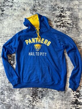 Colosseum Blue and Yellow Panthers Crewneck Hoodie